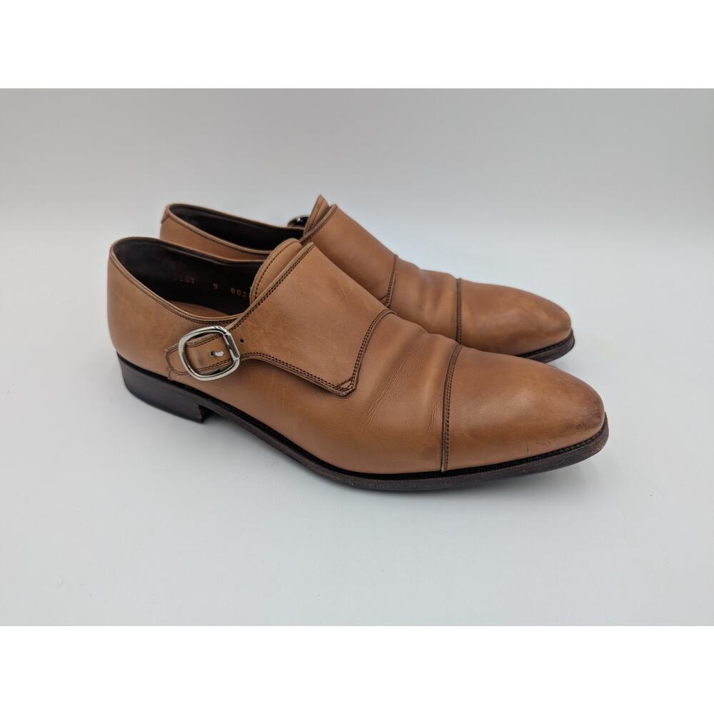 Carmina Mallorca Leather Single Monk Strap Shoes 80291 Men's Size 9 VGC